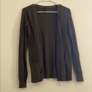Dark green cardigan